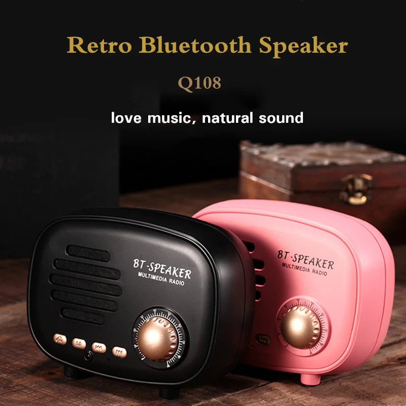 CLAITE Q108 Портативный мини динамик blutooth fm радиоприемник с микрофоном Хэндс фри