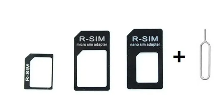 100pcs 4 in1 Noosy Dual Sim Card Adapter For iPhone 6 5 4s Samsung Nano SIM card adapter to Micro Eject Pin Key | Мобильные телефоны