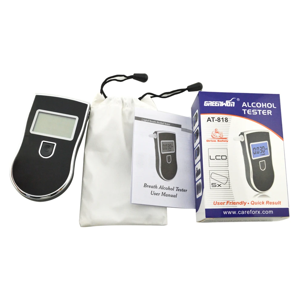 2019 NEW Hot selling AT-818 Professional Police Digital Breath Alcohol Tester Breathalyzer AT818 Free shipping images - 6