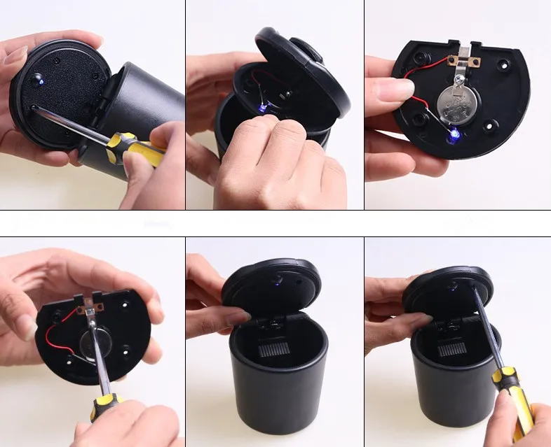 Лидер продаж 2017 светодиодный светодиодная портативная пепельница для