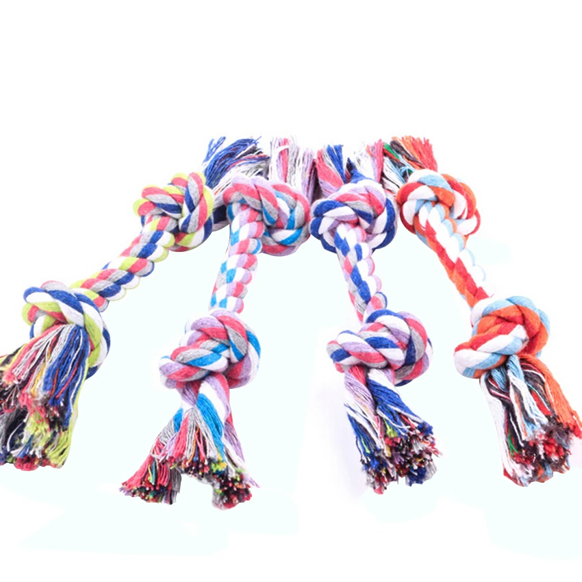 Цветная игрушка для щенков собак домашних животных хлопковая плетеная веревка