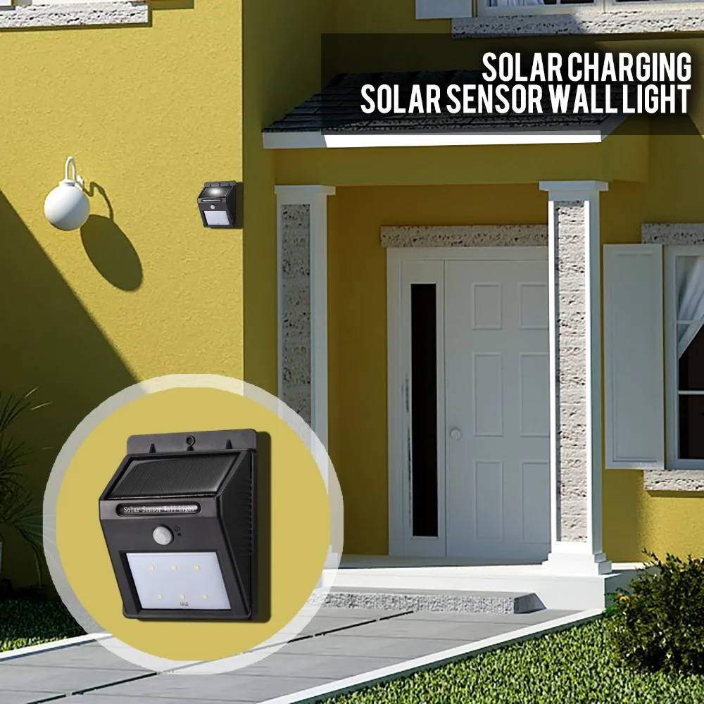 16 светодиодов настенный светильник с солнечным датчиком водонепроницаемый IP65