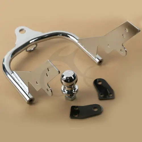 Мотоцикл хромированный трейлер Hitch с шариком для Harley Touring Road King Electra Glide FLHT FLHR FLTR FLT