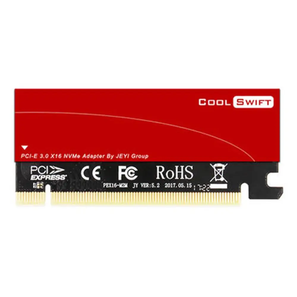JEYI CoolSwift PCIE3.0 адаптер x16 PCI E полная скорость M.2 2280 алюминиевый лист