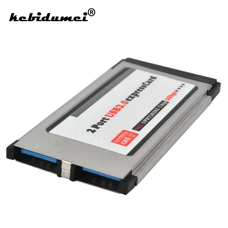 Карта Kebidumei PCI Express/USB 3,0, переходник на 2 порта, 34 мм, 5 Гбит/с, для ноутбука, компьютера