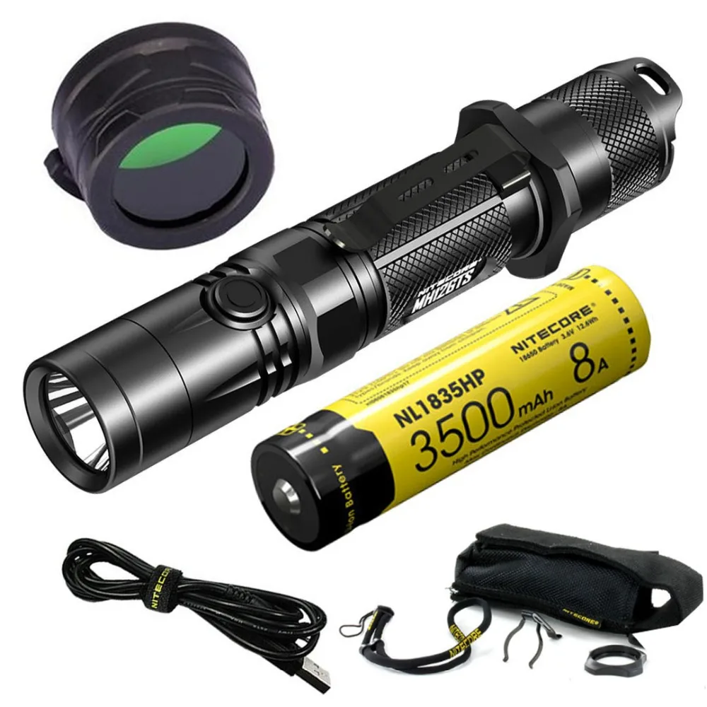 Перезаряжаемый USB фонарик Nitecore MH12GTS 1800 люмен с высокопроизводительным