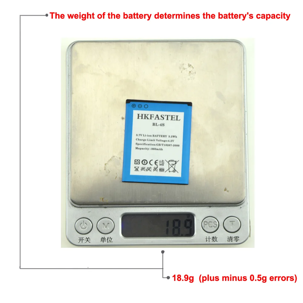 2 шт./лот HKFASTEL Новый BL-4S BL 4S мобильного телефона Батарея для Nokia X3-02 2680 3600 slide 3710 раза