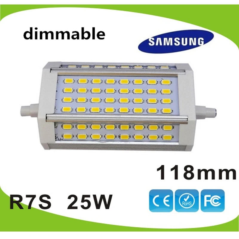 Диммируемая 25 Вт 118 мм Светодиодная лампа R7S Samsung SMD5730 j118мм прожектор Высокий люмен