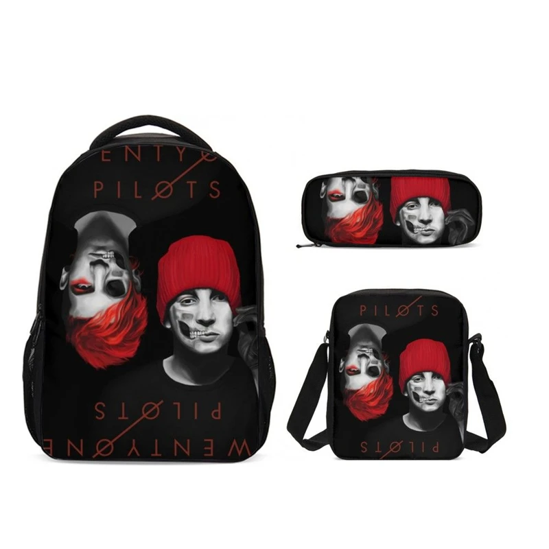Twenty One Pilots Мужские С Принтом Рюкзак Набор подростков мальчиков школьные сумки рюкзак в стиле преппи Повседневная Книга сумка ноутбук Mochila