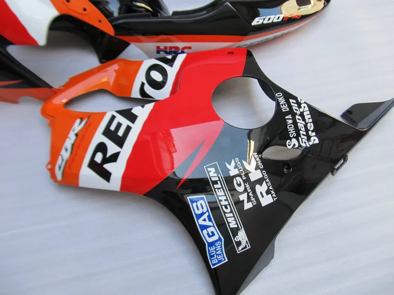 REPSOL красный черный обтекатель комплект для CBR600 F4 99 00 литьевая форма CBR600F4 1999 2000