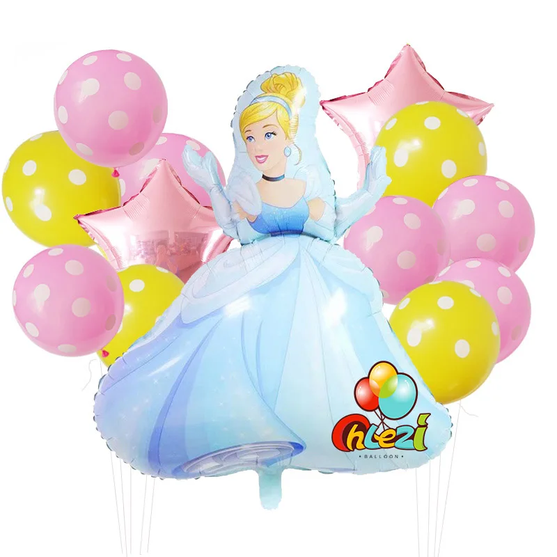 13 шт. принцесса Globos Baby shower Мерида Белоснежка Золушка Жасмин зеркальный шар на день рождения DIY вечерние украшения поставка для мамы и ребенка