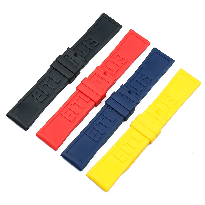 Силиконовый ремешок мужские аксессуары для часов 22 мм 24 Breitling занятий спортом на