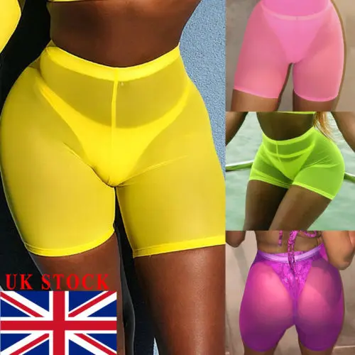 Женские прозрачные леггинсы сетчатые брюки велосипедное бикини накидка|Женские