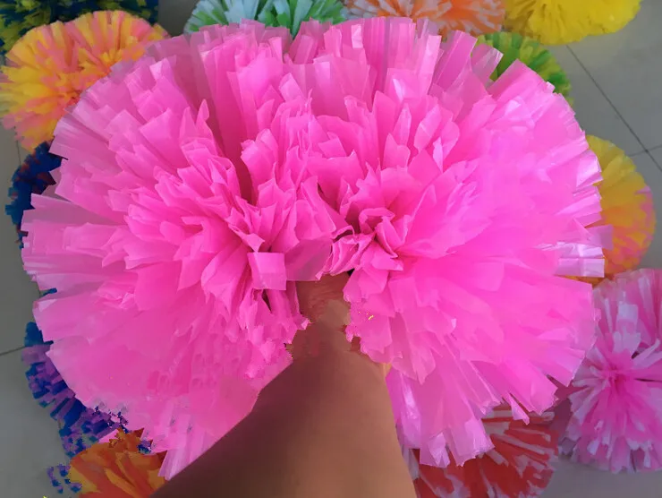 

Free Shipping High quality Color can free combination 32CM game pompoms cheering supplies Cheerleader pom poms supplies PVC pomp
