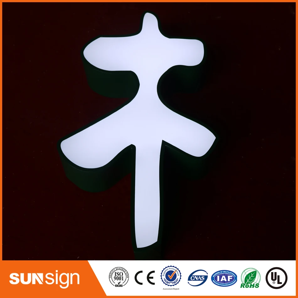 Customized 3D Advertising Acrylic marquee letters sign Bulb LED light letter