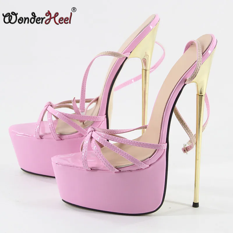 Wonderheel 2018 Лето Ультра Высокий каблук 22 см шпилька сексуальный фетиш высокий appr.