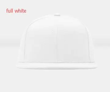 white 10 шт./партия с фабрики хип-хоп кепки Snapback с логотипом на заказ/с плоскими полями Хип-Хоп Кепка унисекс с плоскими полями регулируемый размер - Цвет: white