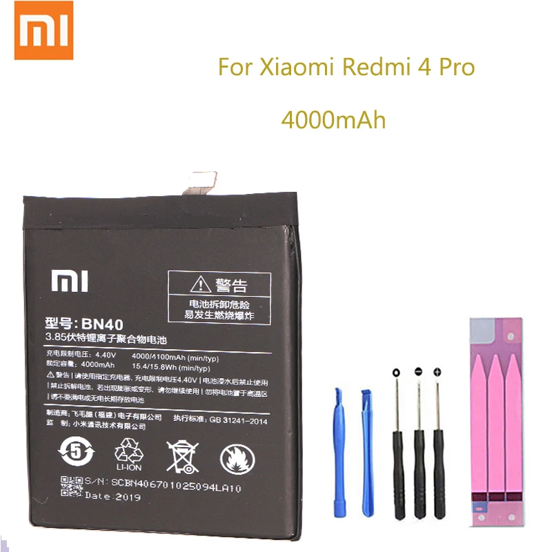 Xiao mi BN40 аккумулятор для телефона Xiaomi Redmi 4 Pro Prime 3g ram 32G rom Edition Redrice +