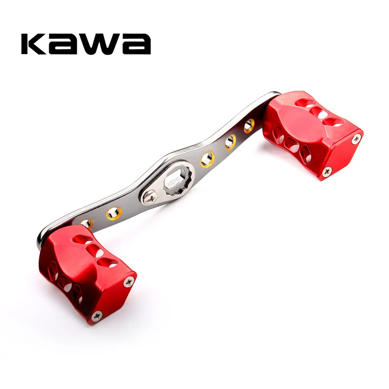 

KAWA New Fishing Reel Handle Aluminum Alloy Rocker Strong Durable Double Handles for Baitcasting Fishing Reel Accessory