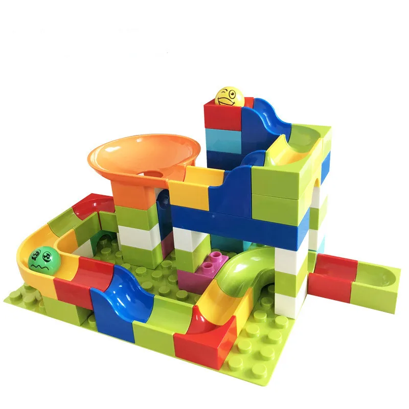 Конструктор из крупных частиц совместимый с конструктором Lego ball track детские