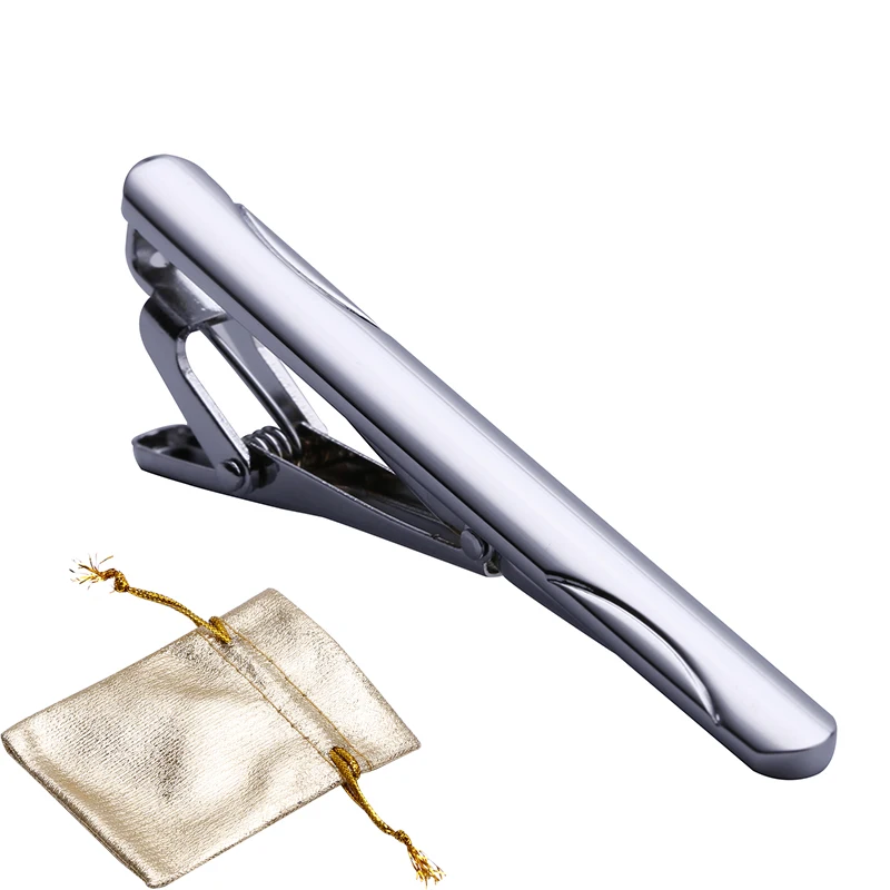 1 шт. Изысканный Классический зажим для галстука из нержавеющей стали с узором 2 3