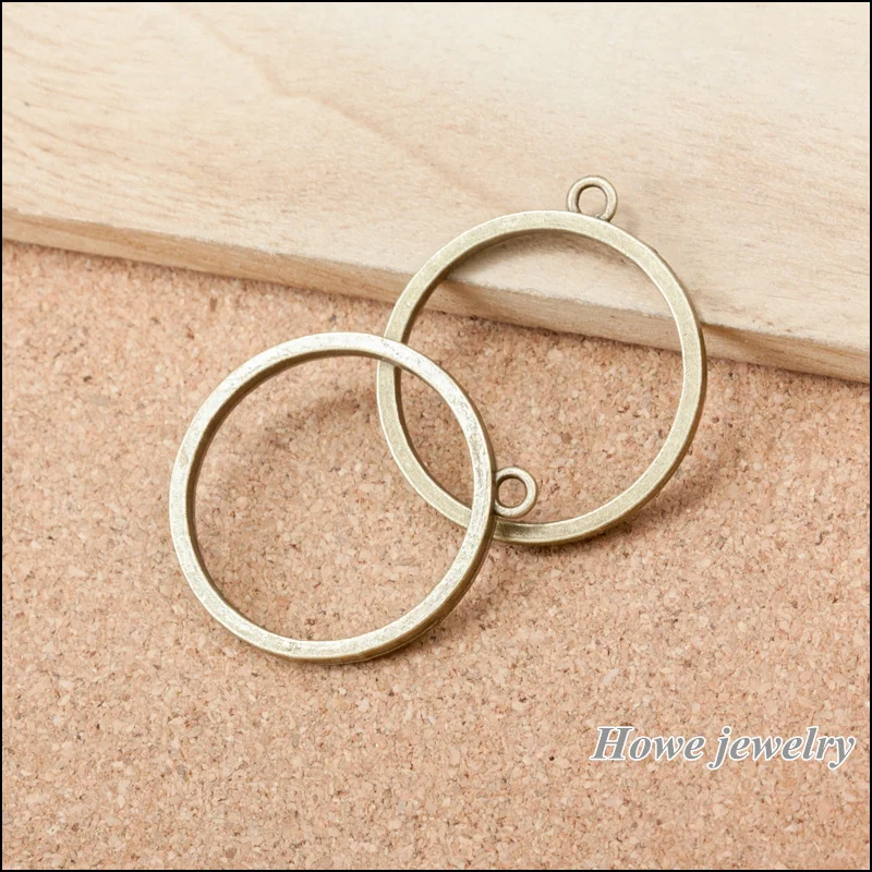 30 шт. винтажные подвески кольцо кулон старинная бронза подходит для браслетов