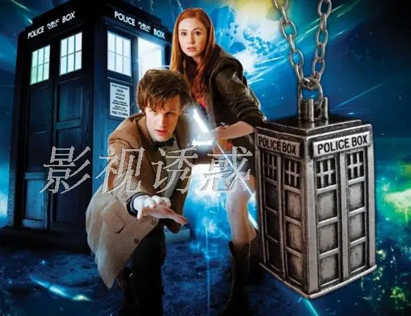 Ожерелье Doctor Dr Who Прямая поставка 1 шт./лот винтажная стальная синяя подвеска в