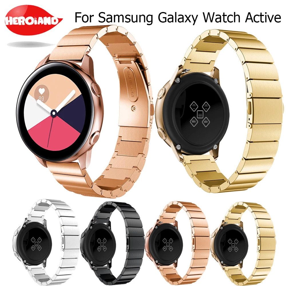 Для Samsung Galaxy Watch 42 мм активный 40 браслет роскошный нержавеющая сталь умный ремешок