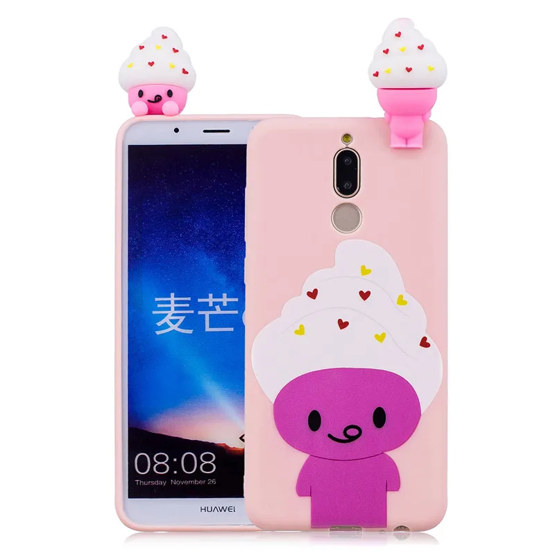 3D Мягкий Силиконовый ТПУ чехол для Huawei Mate 20 Lite Милый Панда Сова Телефон с