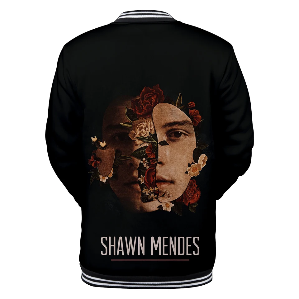 Hot singer Shawn Mendes album Illuminate Handwritten 3D new print Baseball uniform Men/Women Hip hop Jackets | Мужская одежда