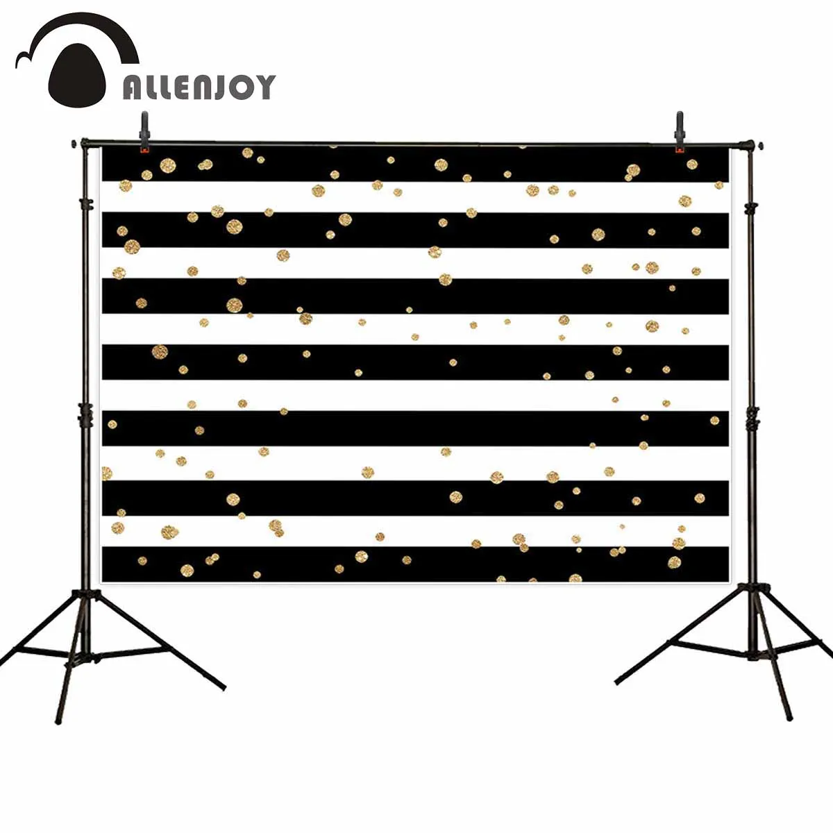 Allenjoy Профессиональный фон для фотосъемки простые черные белые полосы золотые