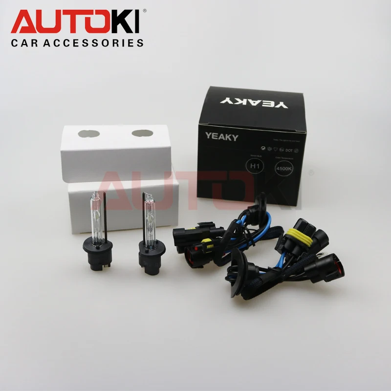 100% оригинальная ксеноновая лампа Autoki Yeaky серии 12 В переменного тока 35 Вт H1 H3 H7 9005