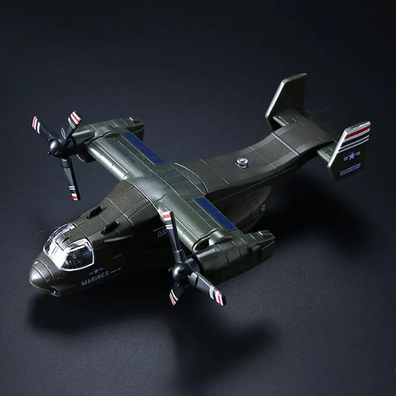 Музыкальный и мигающий детский игрушечный самолет Osprey транспортный сплав