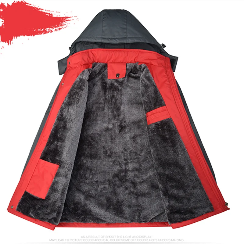2018 men winter clothes Add pile waterproof male jacket coat The hat folds casual pourpoint plus 4XL | Мужская одежда