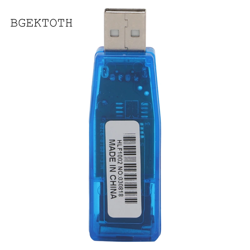 Адаптер BGEKTOTH USB к RJ45 Lan Ethernet Сетевая карта 10/100 Мбит/с для ноутбука планшета ПК Plug and