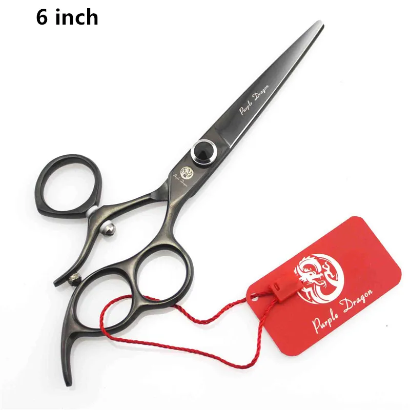 black 1 Фиолетовый дракон 5.5 В. Профессиональный Парикмахерские Ножницы, 62HRC JP440C, Ножницы, вращающейся ручкой, необходимые для парикмахеров - Цвет: black 1