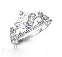 

Solide 925 Sterling Silver Women Ring Crown Wedding Rings 925 Fine Sterling Silver Jewelry Size 13 Womens Rings Size 11 Rings