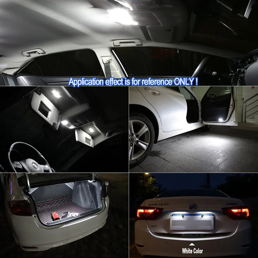 12 шт. белые светодиодные с Canbus Автомобильный интерьер комплект ламп для 2013 2014 2015
