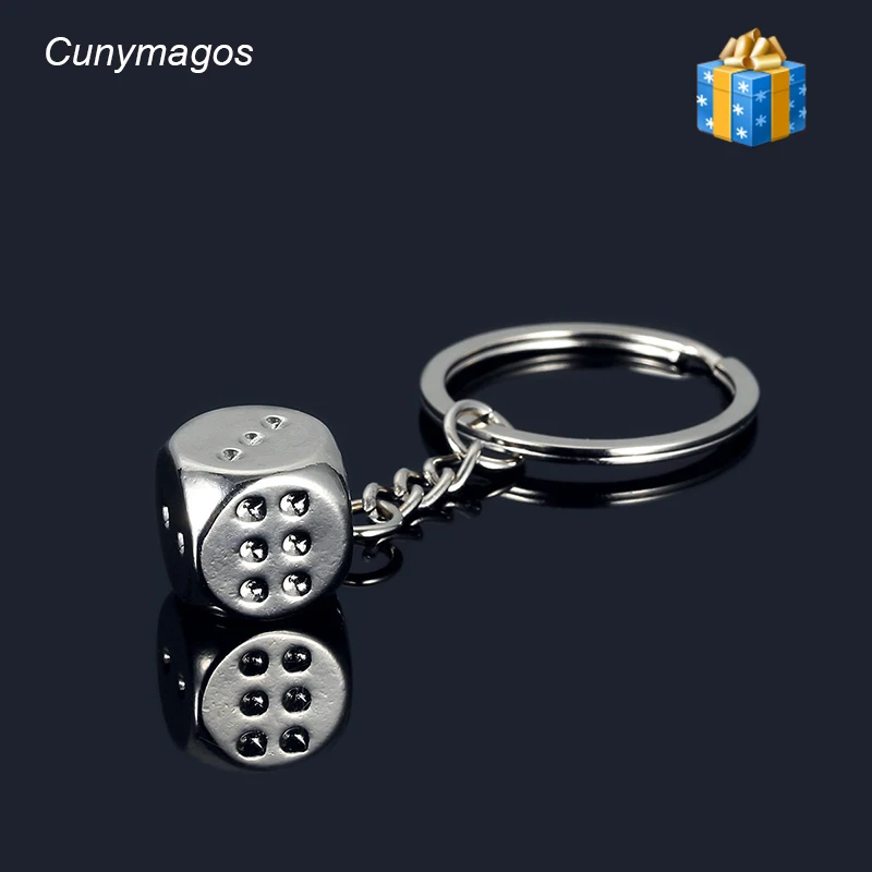 Автомобиль Стайлинг Мода Aquare брелок с игральной костью металлический ключ для