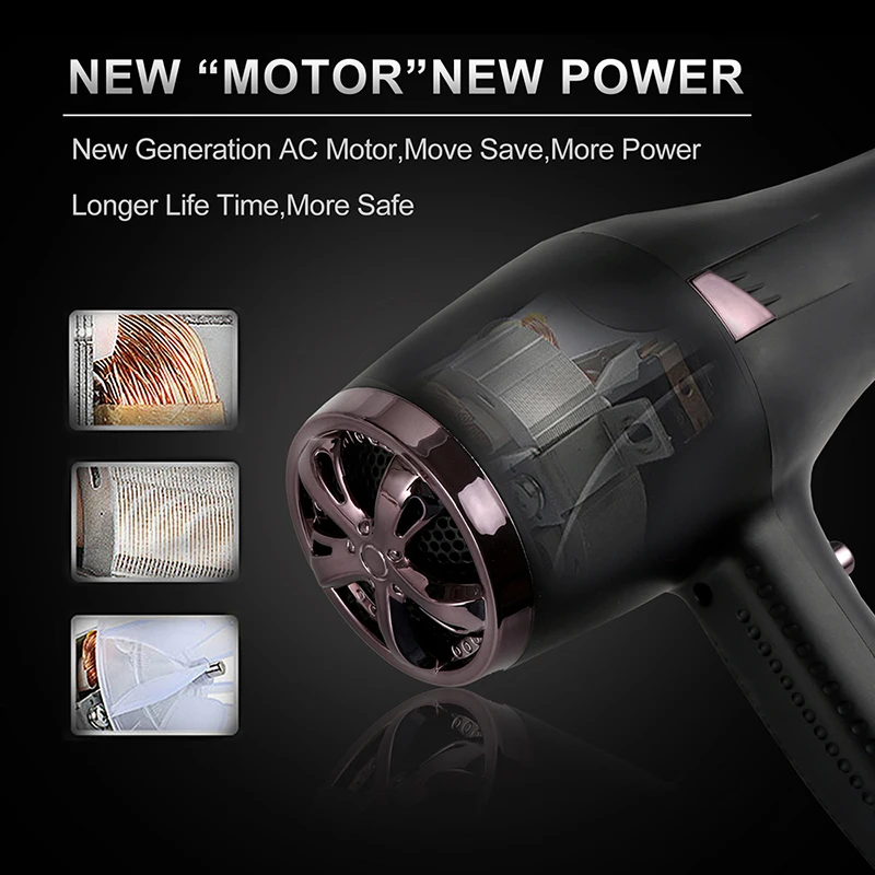 

Professional Hair Dryer Large Power Hair Repairing Hairdryer Air Blower Hot/Cold Wind Constant Temperature Blower 2000W