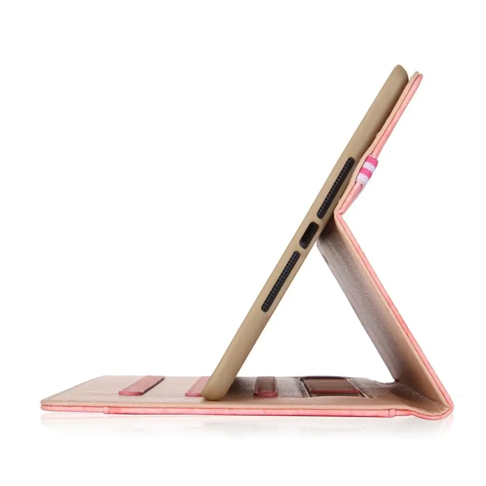 Модный чехол книжка с магнитной подставкой для iPad Air 2 кожаный ручкой из ТПУ умный