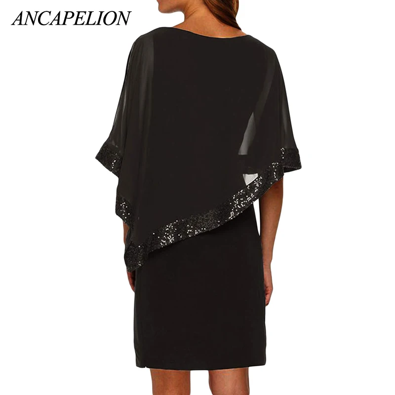 Ancapelion 2019 3xl 4xl 5xl рукав до локтя мини офисное элегантное карандаш черные вечерние