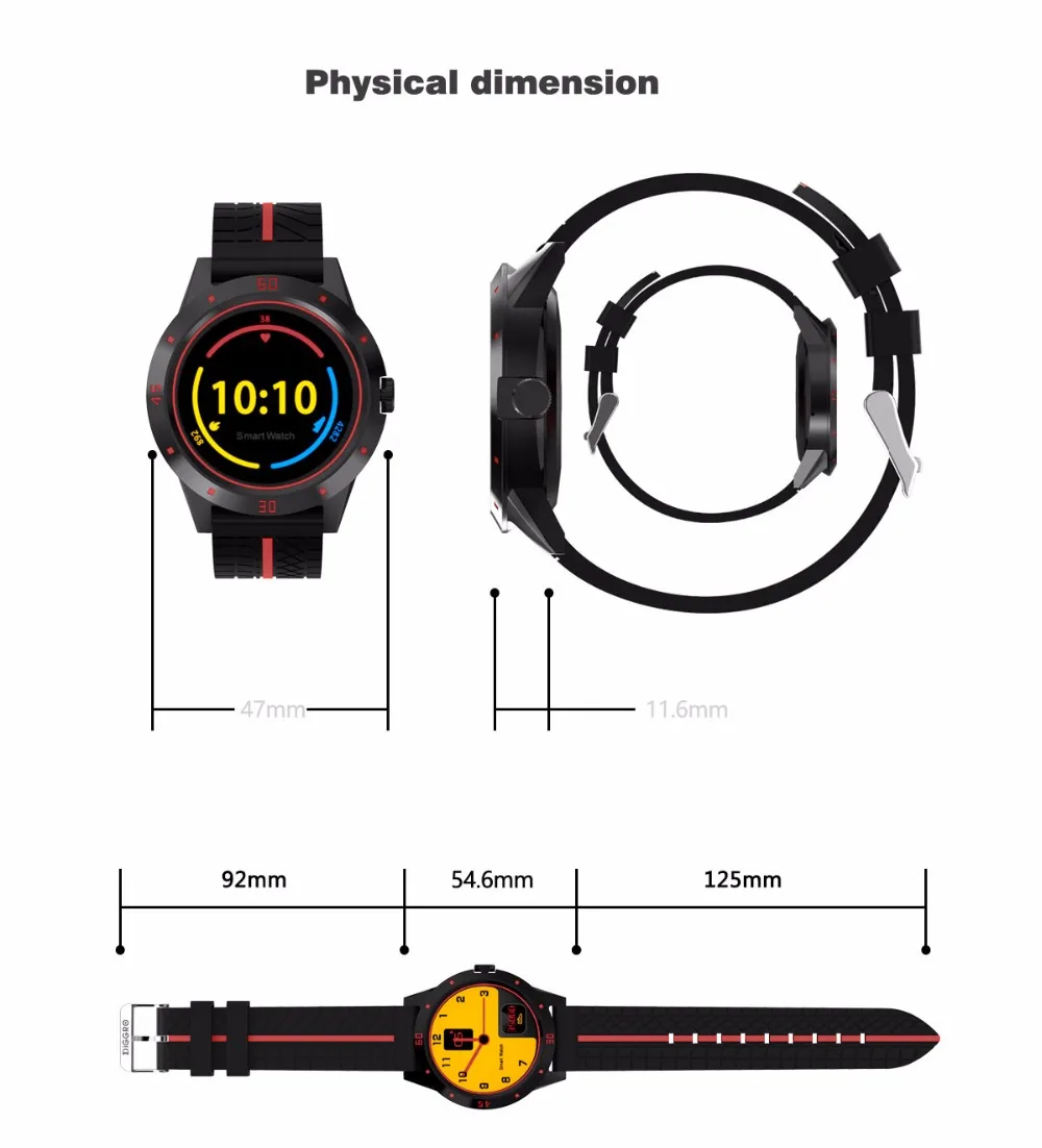 Diggro DI02 DI02 умные часы Bluetooth 4,0 MTK2502C монитор сердечного ритма шагомер монитор сна наручные часы для Android и IOS
