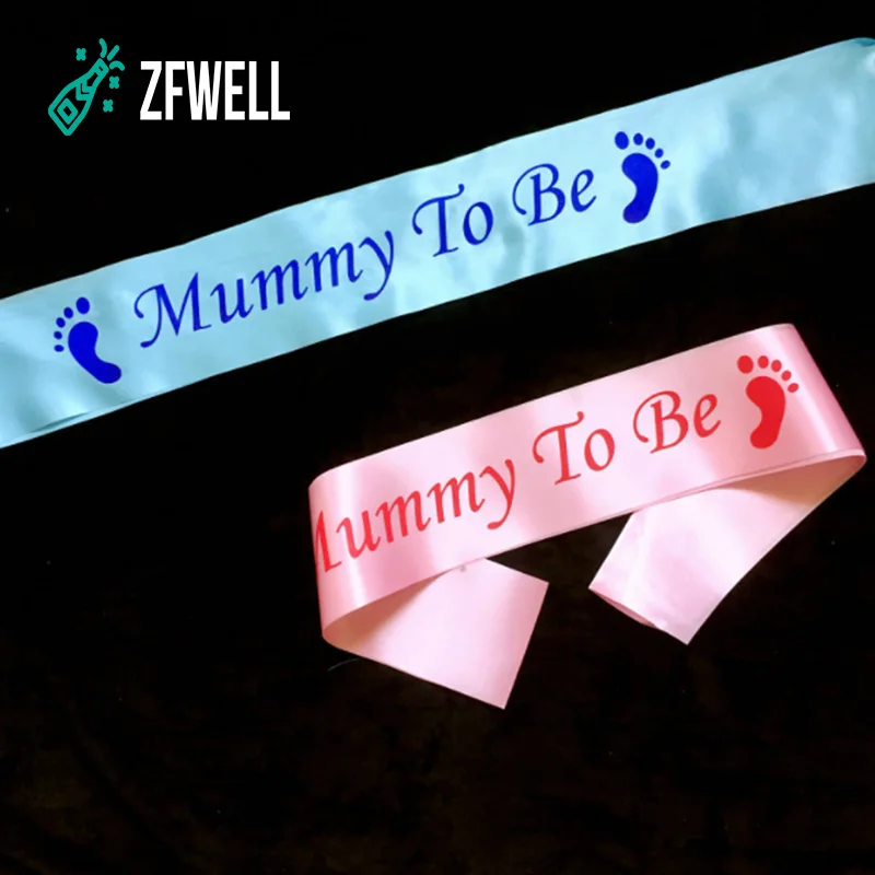 ZFWELL 1 шт./лот однослойная будущая мама буквы с детскими следами этикет лента для
