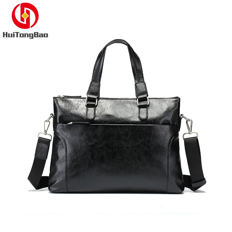 Мужская кожаная сумка через плечо для документов компьютерная нить деловая