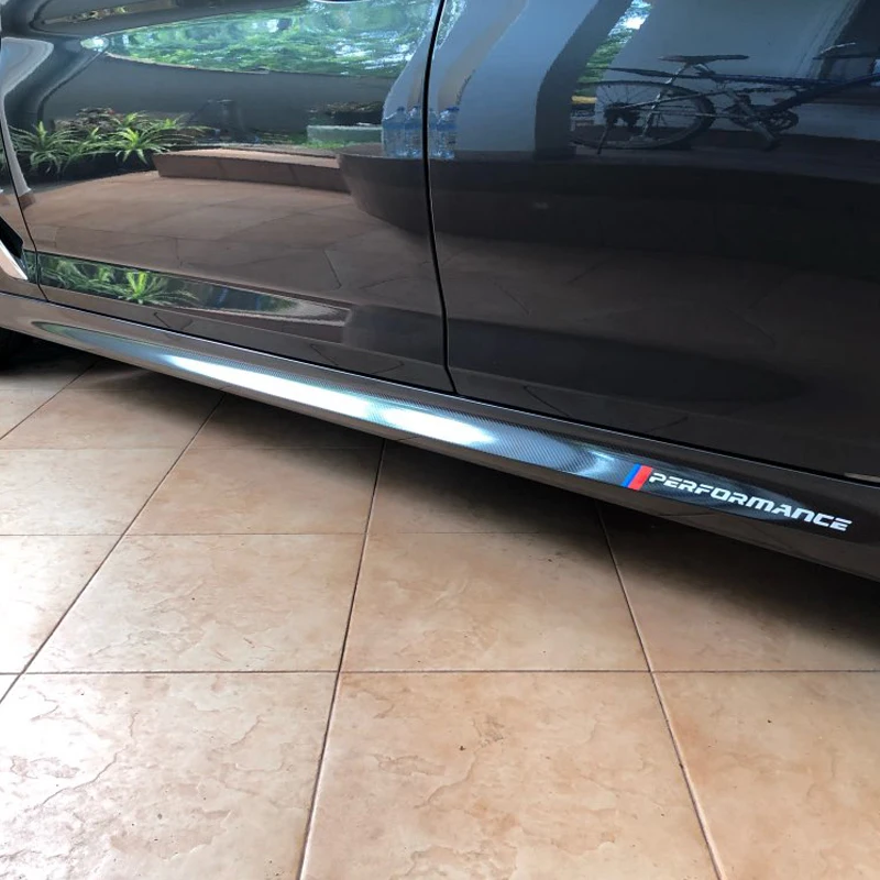 5D углеродное волокно боковая юбка подоконник гоночная полоса для BMW F30 F31 F32 F33 F22 F23