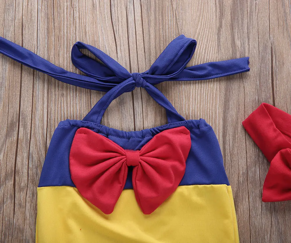 Дети девочки купальный костюм белоснежка бикини купальники купальник 2 шт.