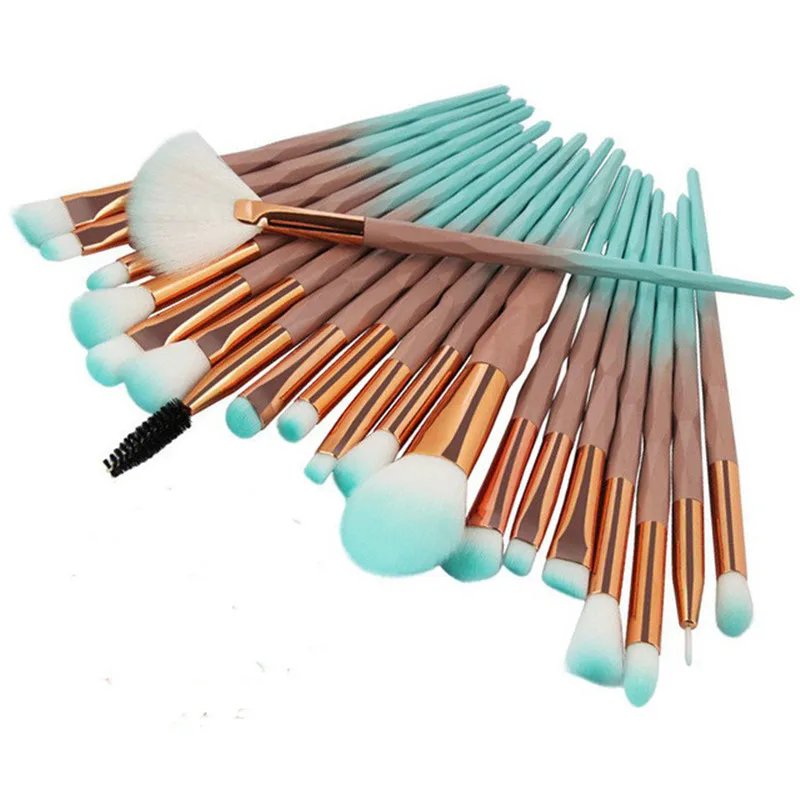 20 шт. алмазные кисти для макияжа Набор пудры основа Румяна растушевки тени глаз
