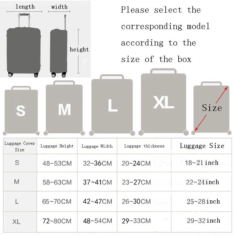 

TRIPNUO Elastic Fabric Luggage Protective Cover, Suitable18-32 Inch , Trolley Case Suitcase Dust Cover Travel Accessories