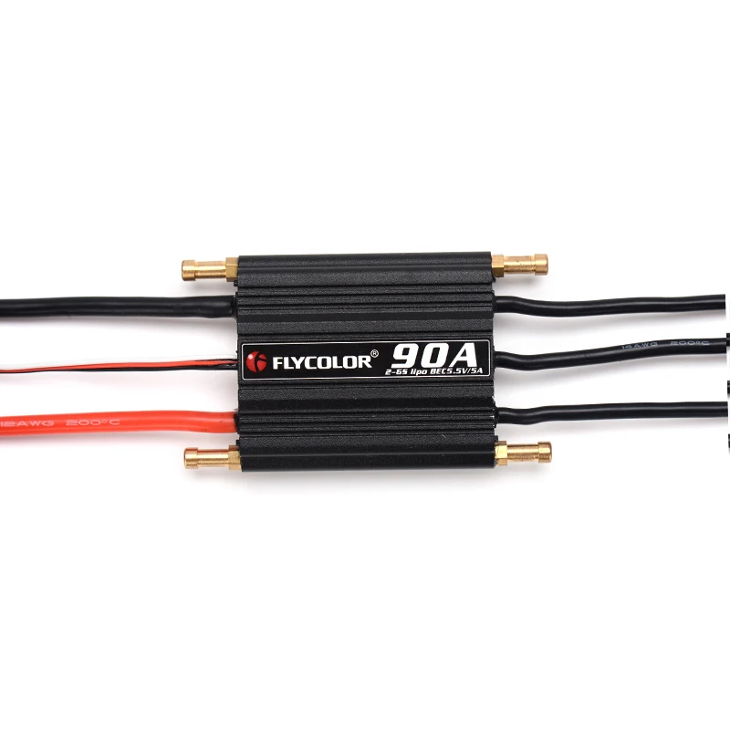 FATJAY Flycolor 90A лодка ESC 2-6s Водонепроницаемая Для RC лодки с системой водяного